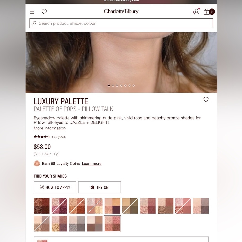 Charlottes Tilbury Luxury Eye Shadow Palette - Picture 4 of 5